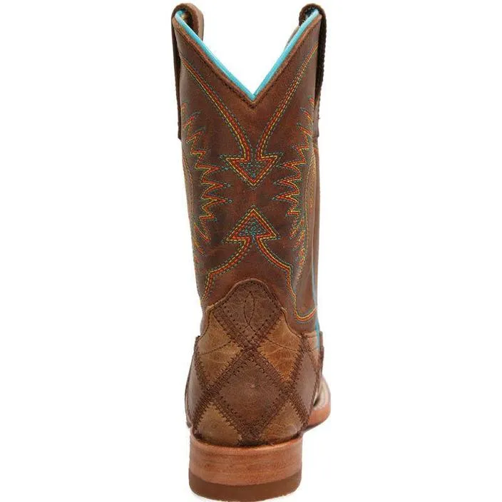 Horse Power Crazy Train Patchwork Western Boot