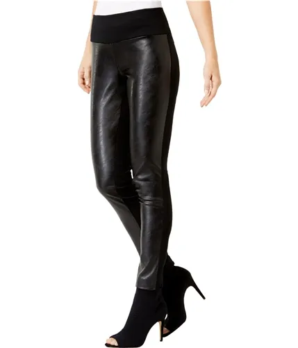 I-N-C Womens Faux Leather Casual Leggings, TW2