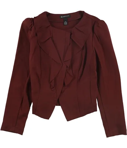 I-N-C Womens Ruffle Blazer Jacket