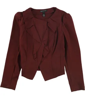 I-N-C Womens Ruffle Blazer Jacket