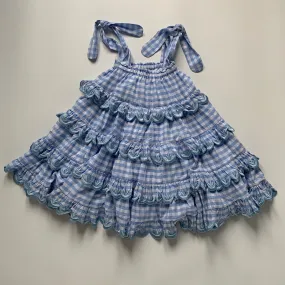 Innika Choo Blue And White Gingham Dress: 6 - 8 Years