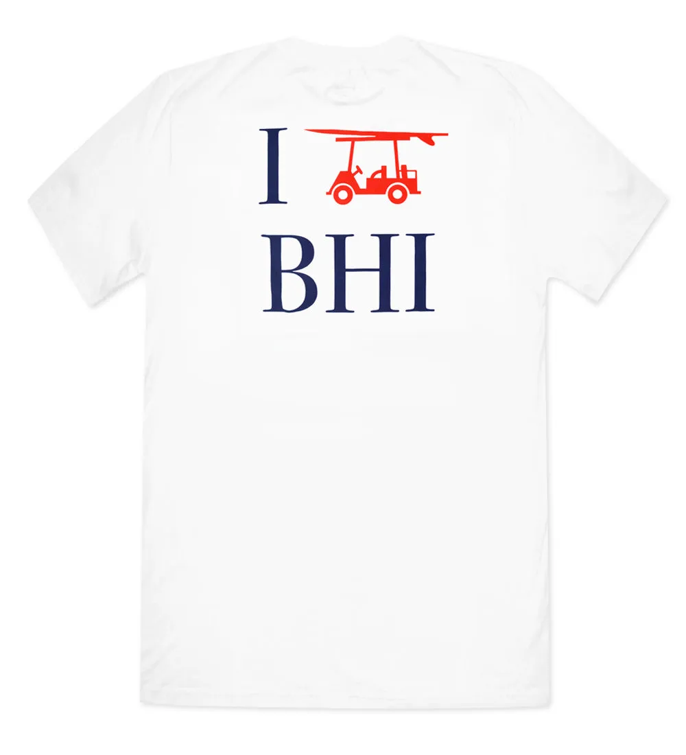 Island Tee - BHI Cart - White.