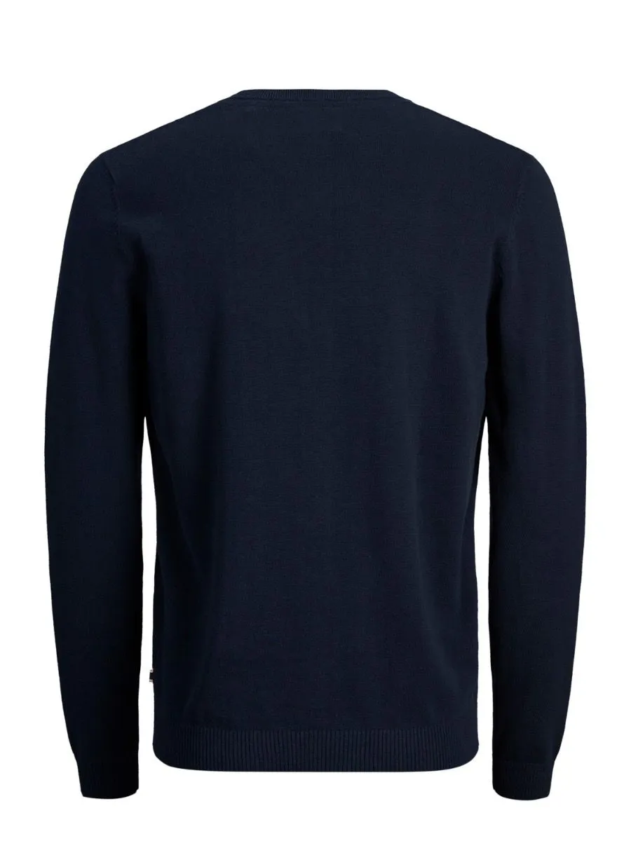 Jack & Jones Basic Knit V-Neck Jumper Navy Blazer