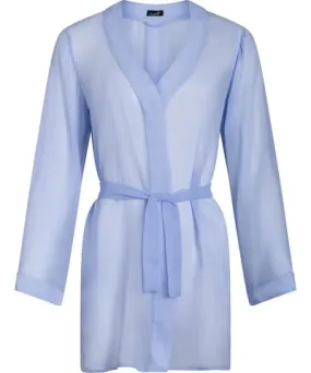 Je Mérite (I Deserve) Women's Pink / Purple / Blue Donna Silk Chiffon Shirt Dress In Periwinkle