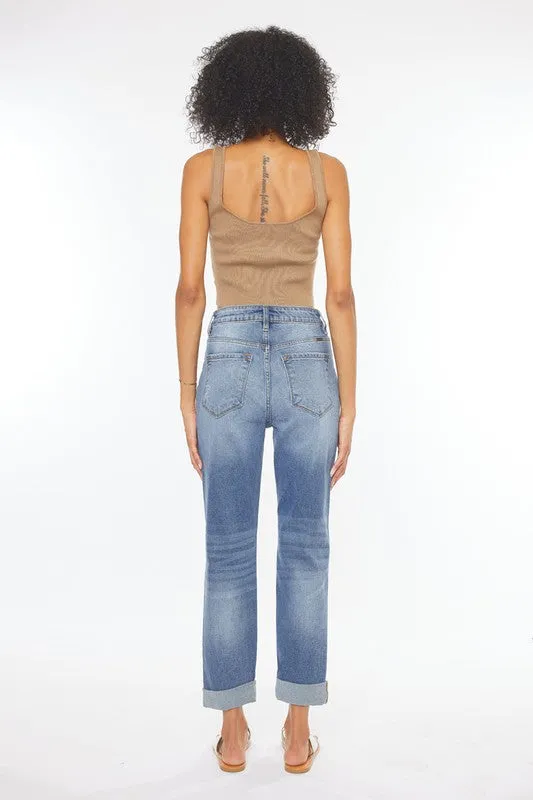 Kan Can High Rise Mom Jeans