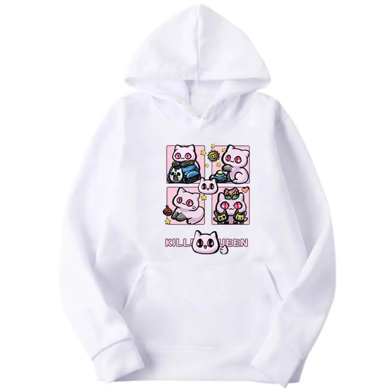 Kawaii Cat Killer Queen JJBA Anime Hoodie