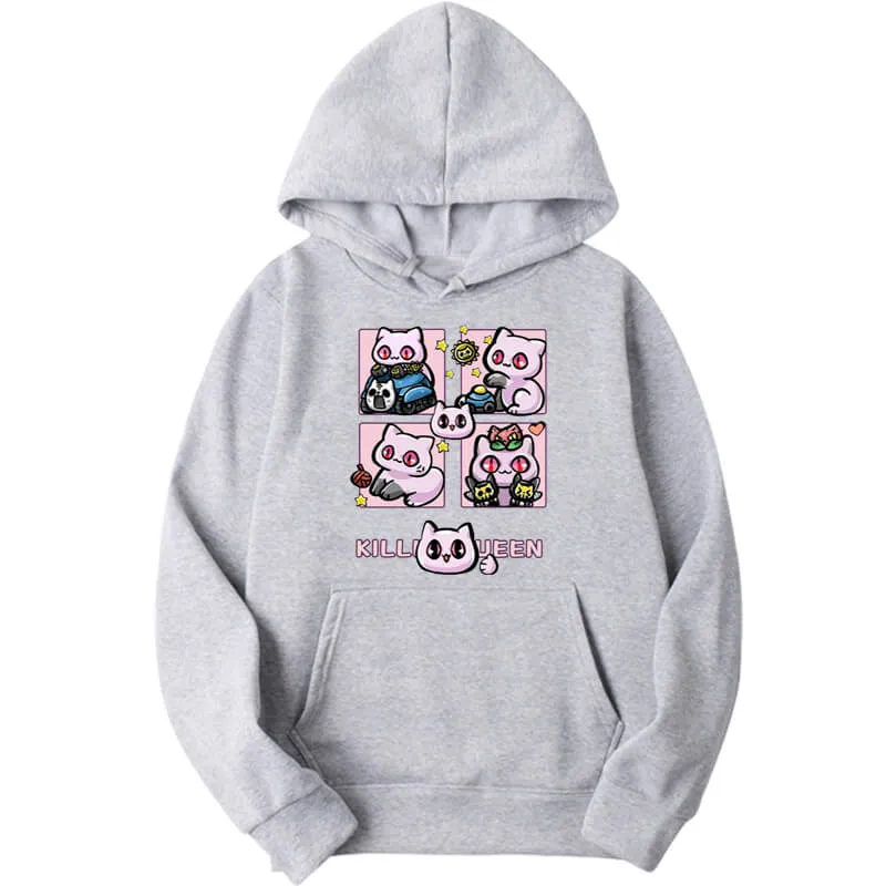 Kawaii Cat Killer Queen JJBA Anime Hoodie