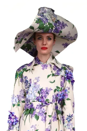 'LILAC GARDEN' WIDE BRIM HAT