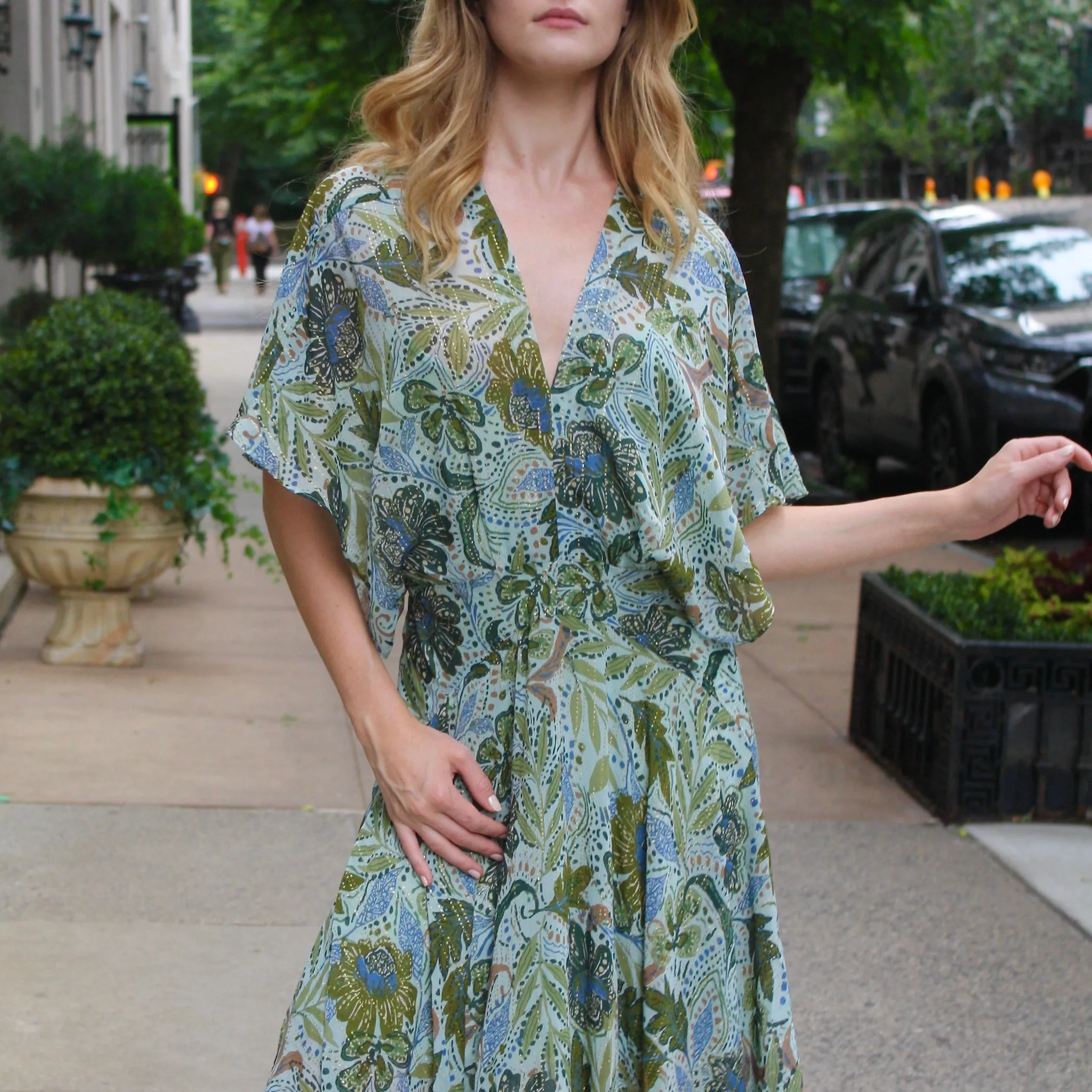 Lily V Neck Maxi Dress, Floral Print