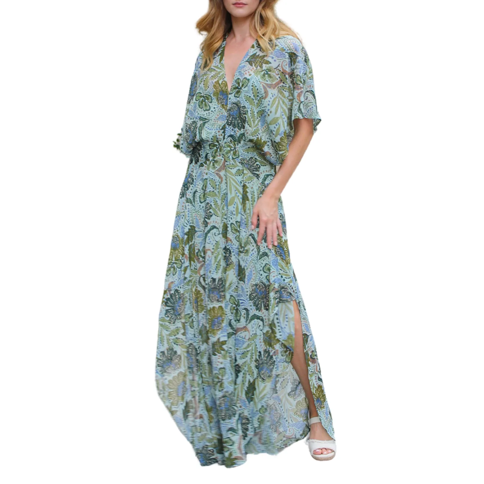 Lily V Neck Maxi Dress, Floral Print