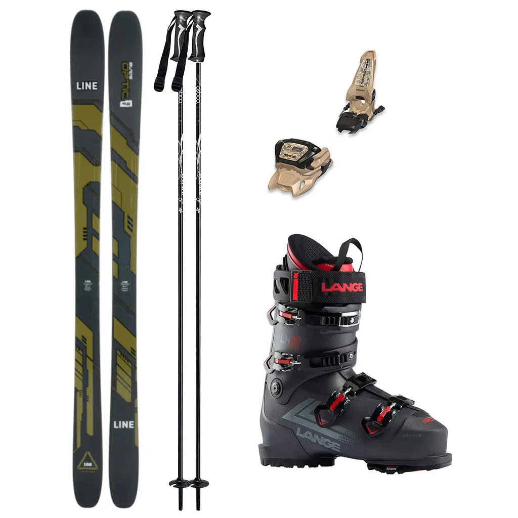 Line Blade Optic 92 Skis Mens 2024 (Marker Griffon 13 Binding) with Lange LX 120 HV GW Boots Ski Package