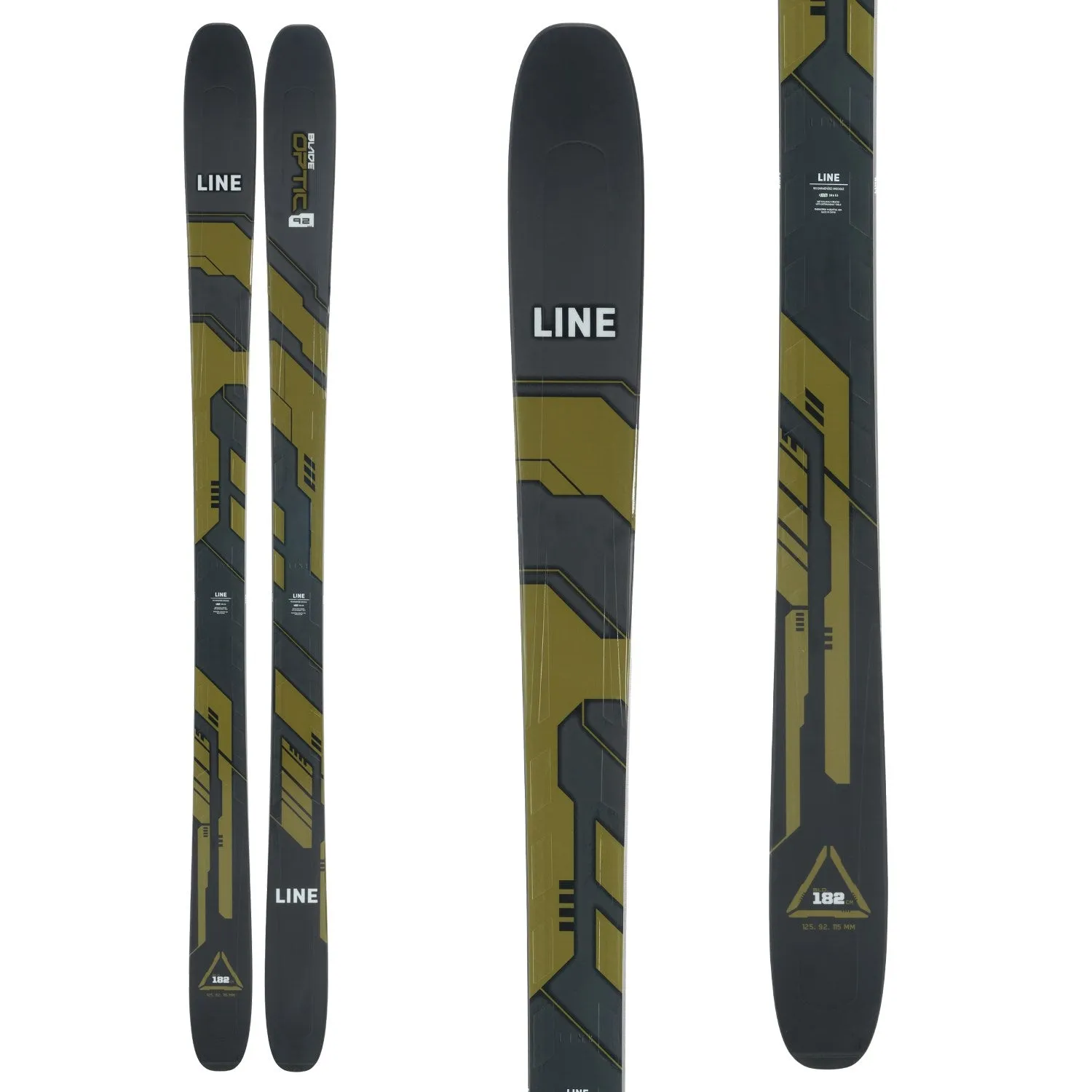 Line Blade Optic 92 Skis Mens 2024 (Marker Griffon 13 Binding) with Lange LX 120 HV GW Boots Ski Package