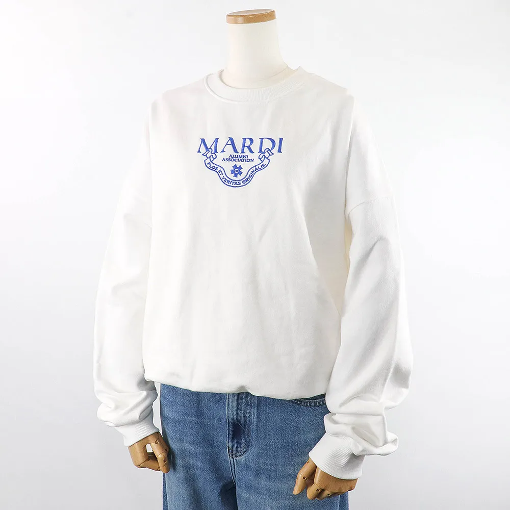 Mardi Mercredi Rib Street Style U-Neck Long Sleeves Plain Cotton Oversized