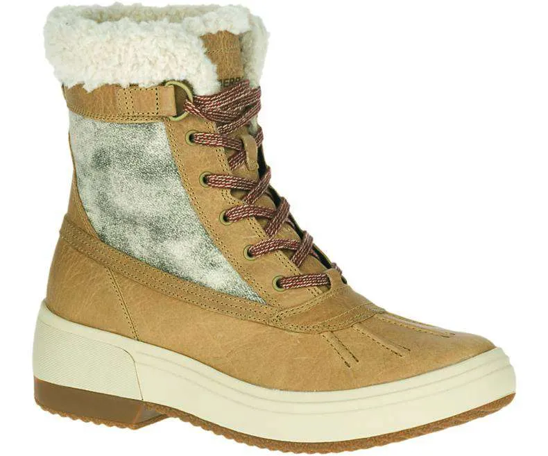 Merrell Women’s Haven Mid Lace Polar Waterproof Boots – Camel