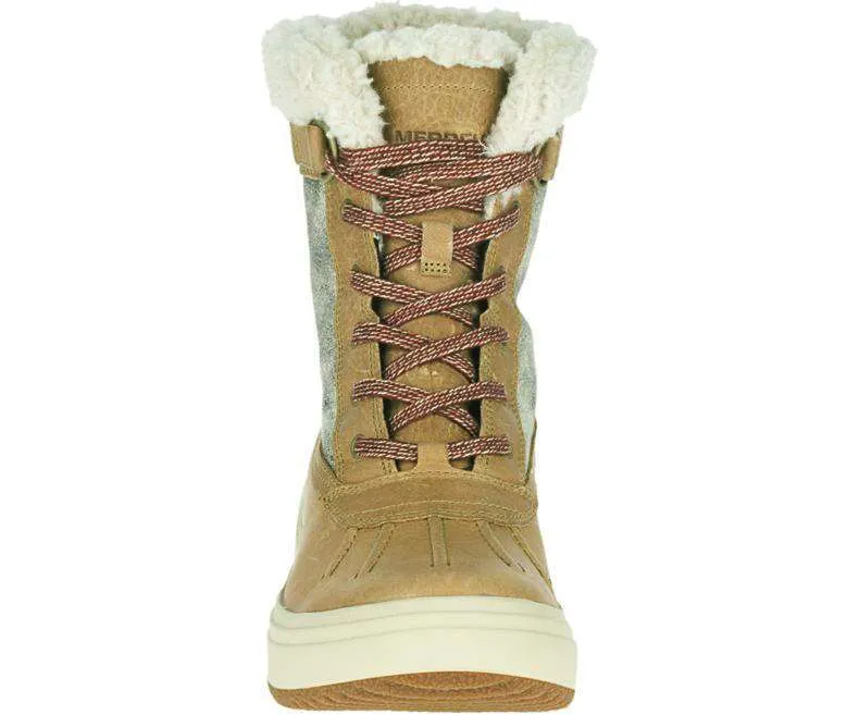 Merrell Women’s Haven Mid Lace Polar Waterproof Boots – Camel