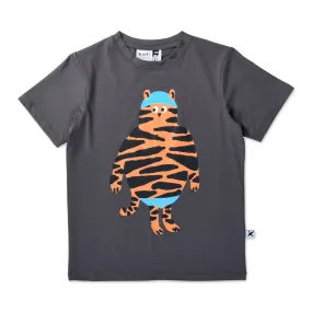 Minti Beach Tiger Tee - Charcoal Gray