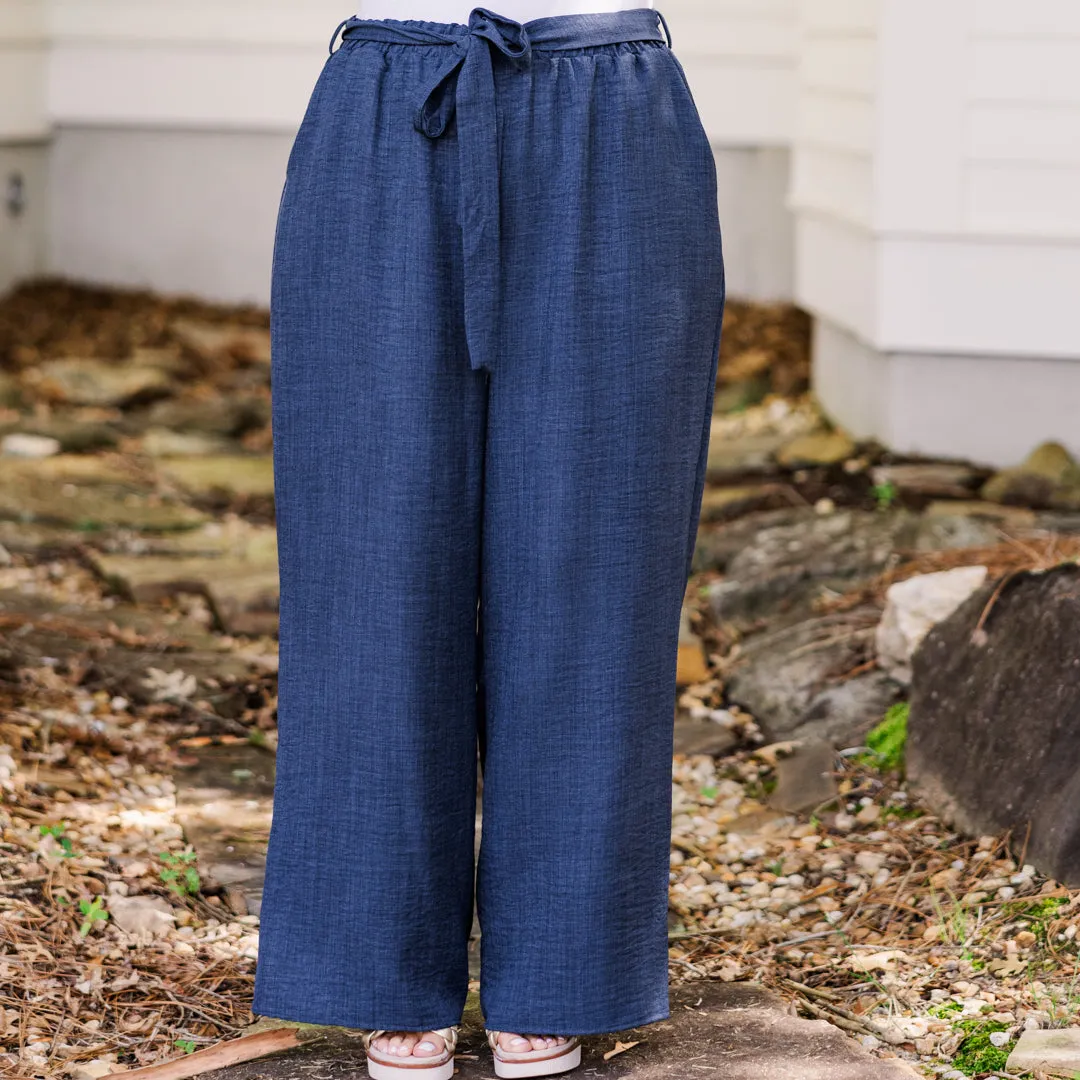 Navy Blue Sandy Shoreline Pants.