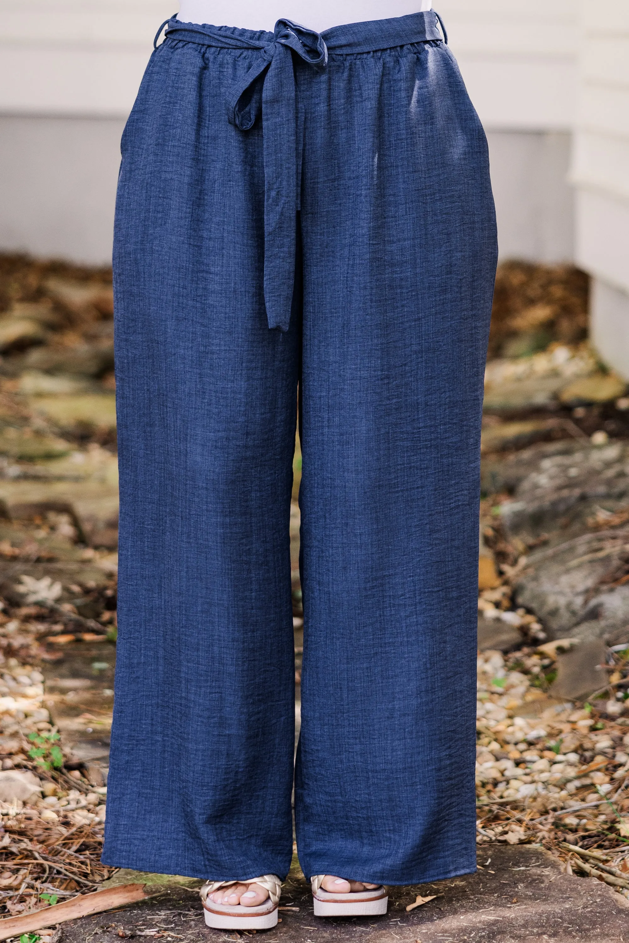 Navy Blue Sandy Shoreline Pants.