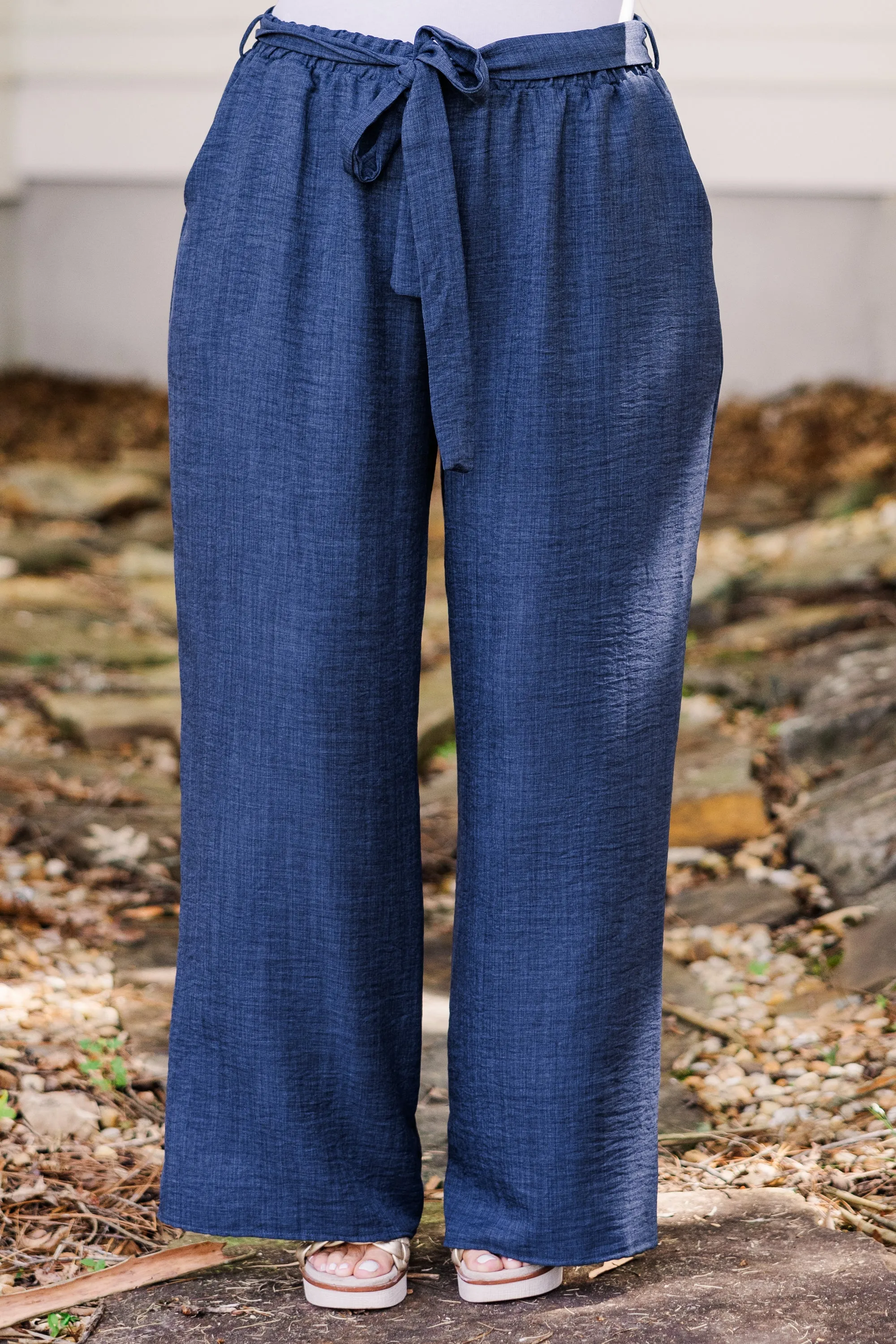 Navy Blue Sandy Shoreline Pants.