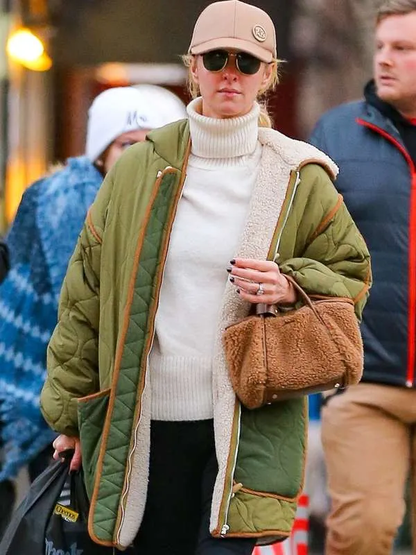 Nicky Hilton Green Hooded Jacket - New American Jackets