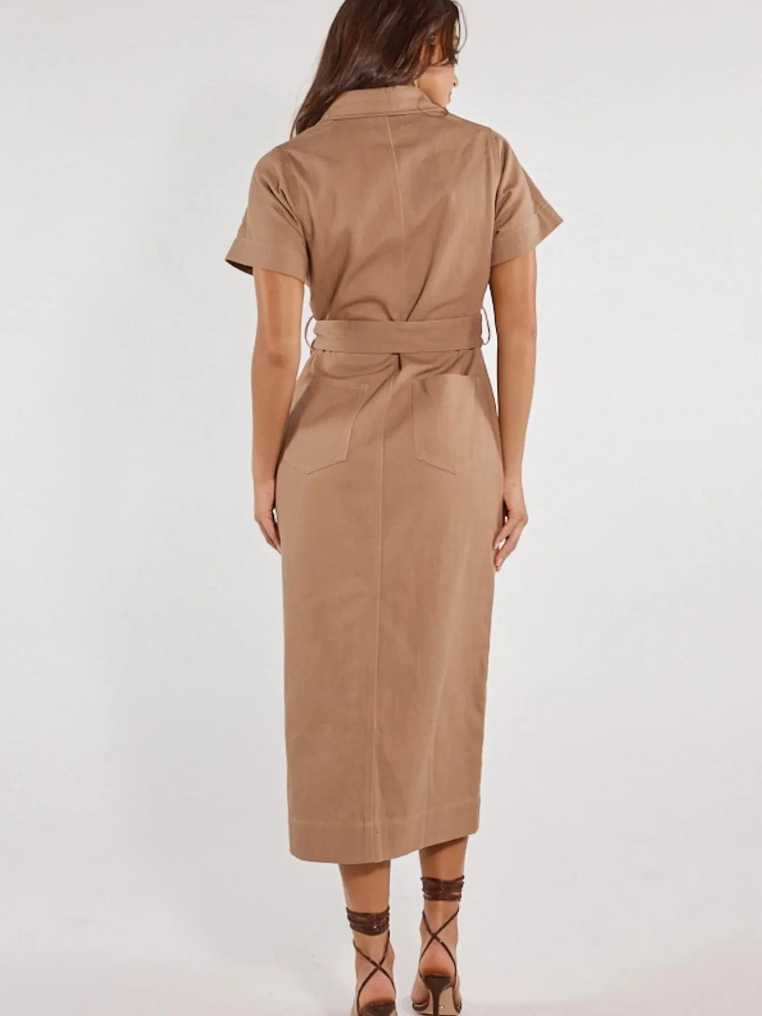 Nicole Mocha Midi Dress