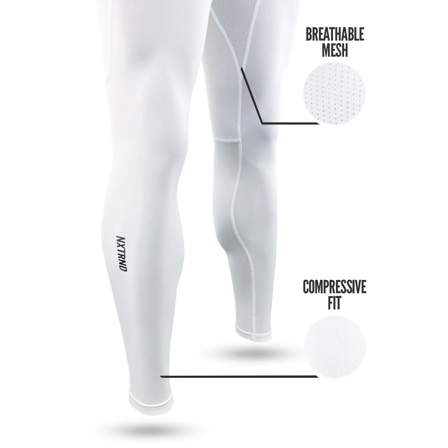 Nxtrnd White Compression Pants