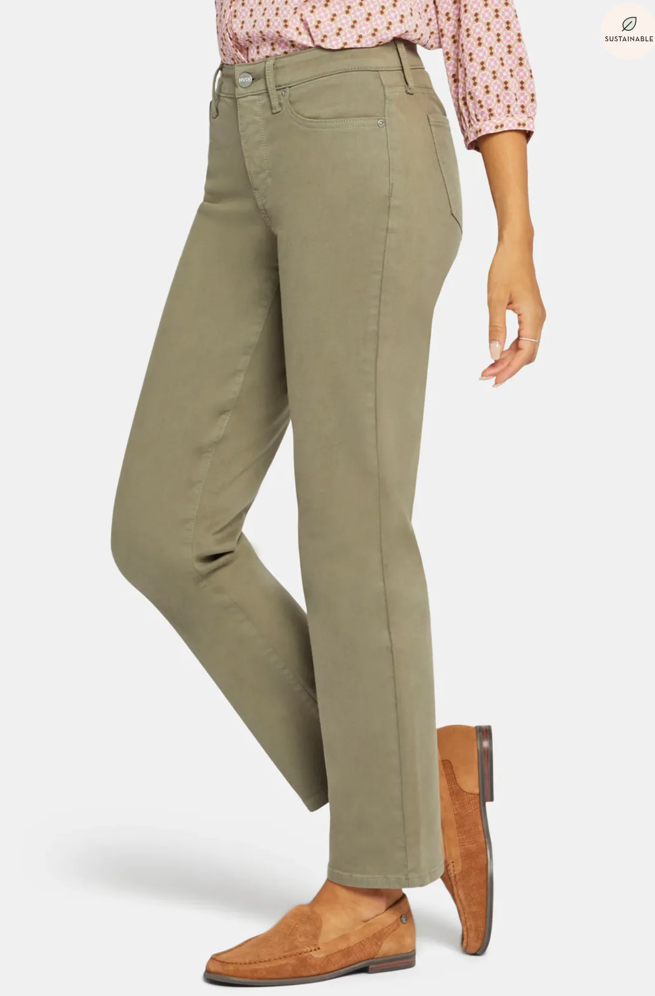 NYDJ relaxed slender jeans, earth friendly (mid-rise zip) Avocado