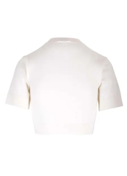 PATOU | Wool Plain Crew Neck Casual Style Short Sleeves Party Style