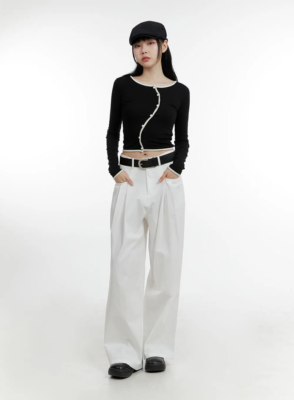 Pintuck Palazzo Pants CM429