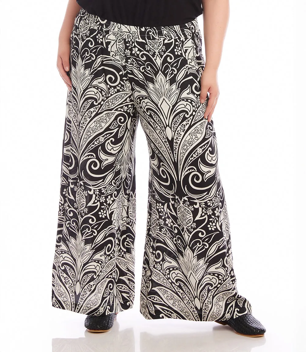 Plus Size Wide Leg Trousers