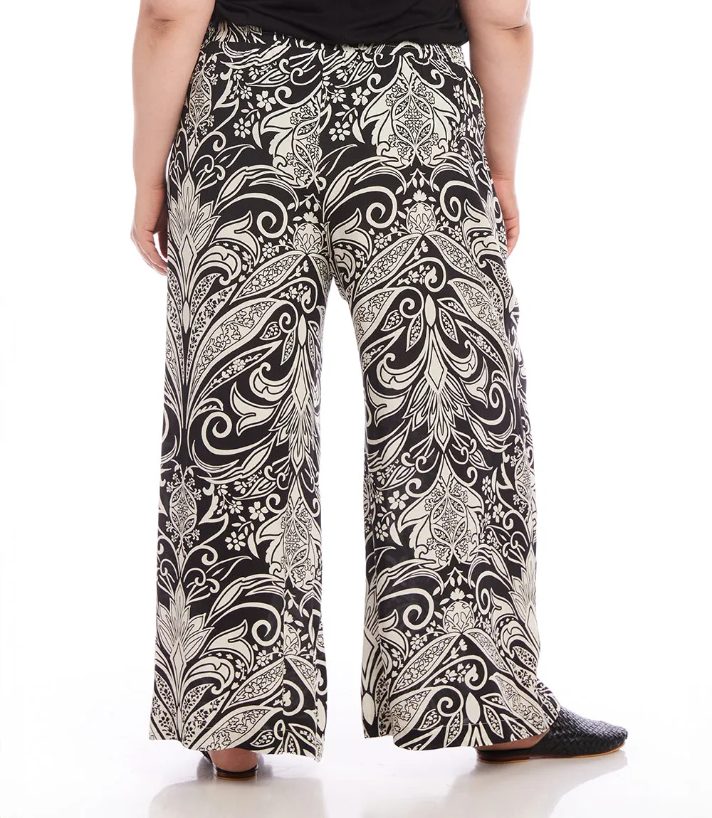 Plus Size Wide Leg Trousers