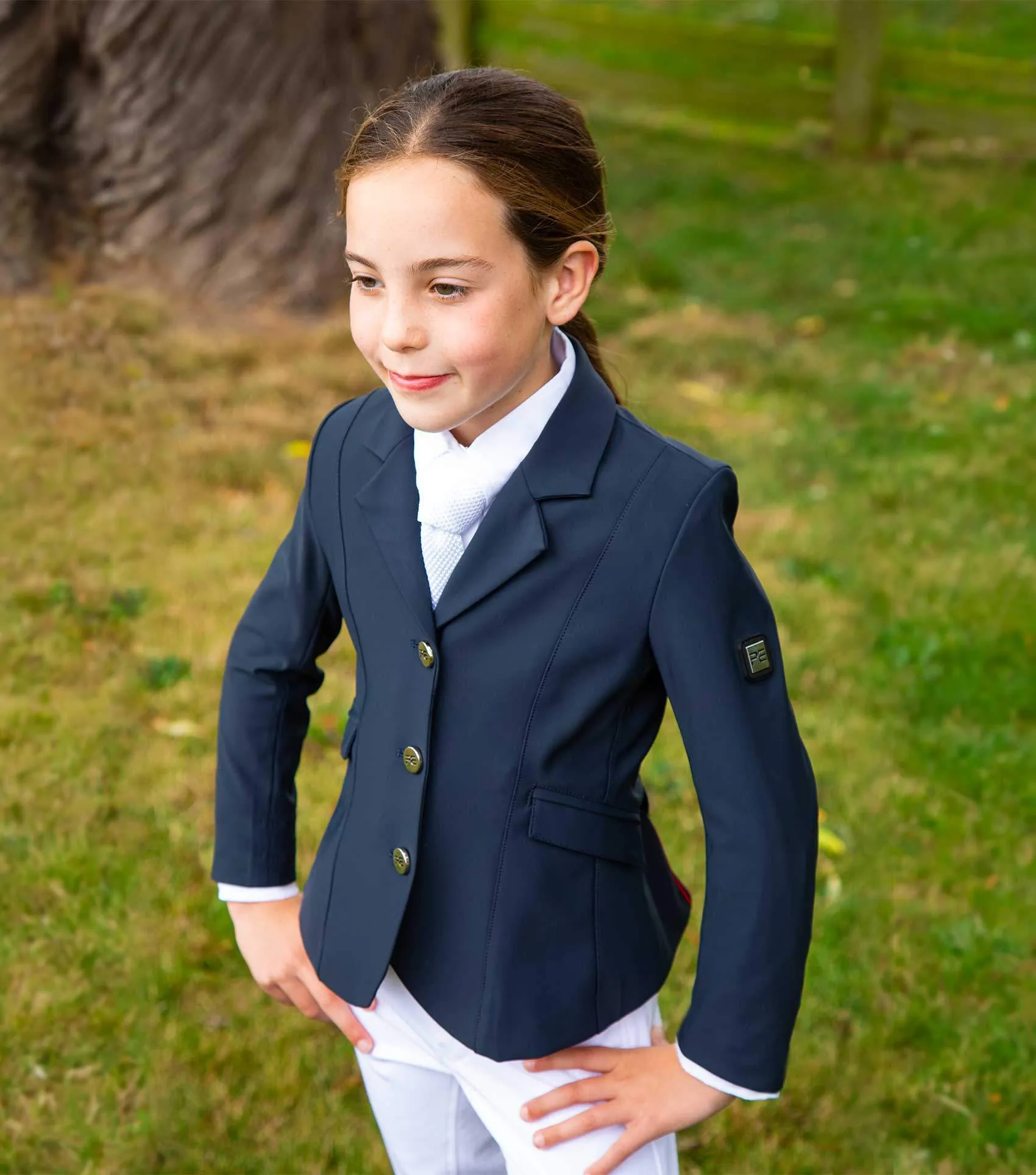 Premier Equine Hagen Junior Competition Jacket in Navy | Elite Saddlery