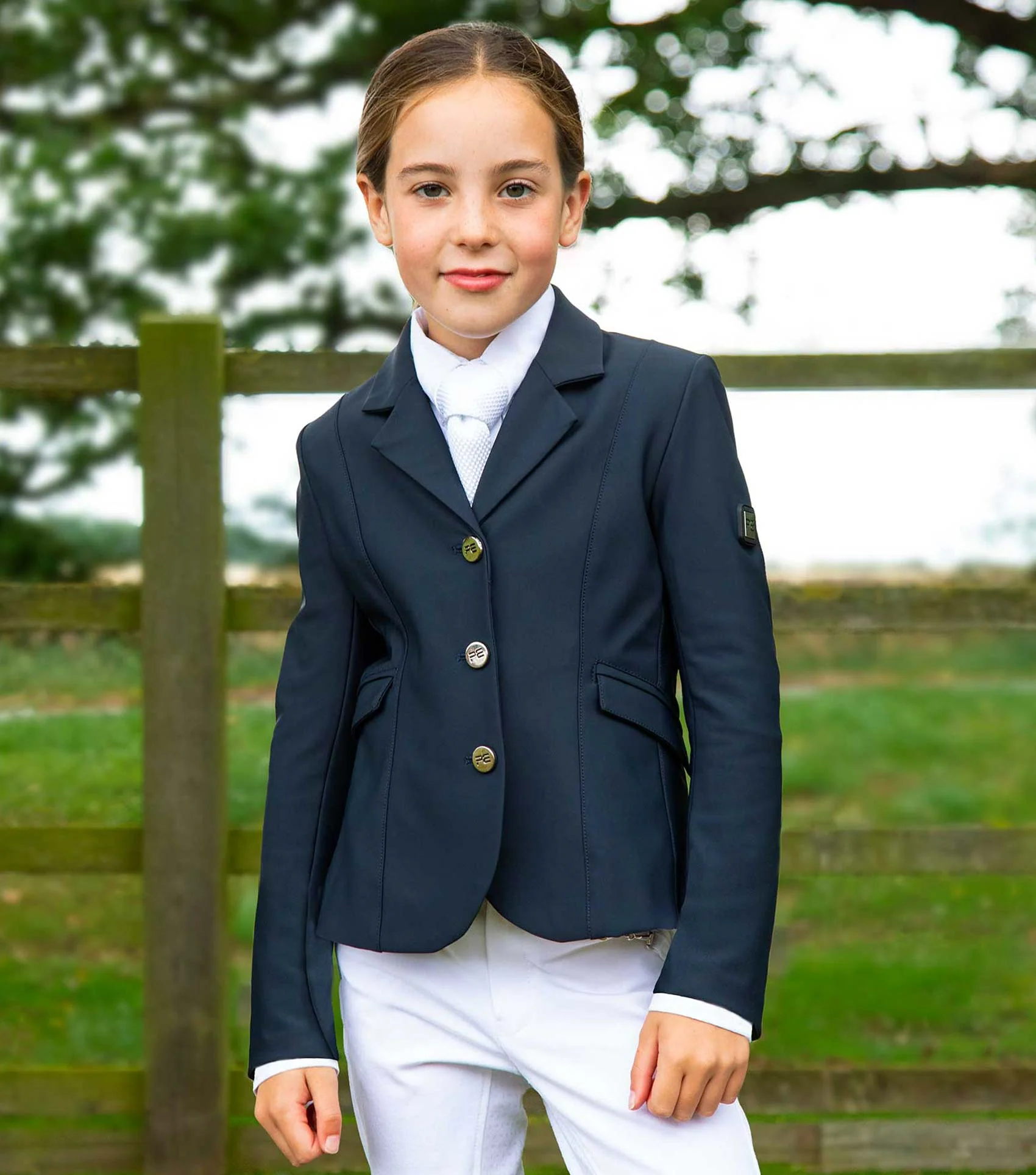 Premier Equine Hagen Junior Competition Jacket in Navy | Elite Saddlery