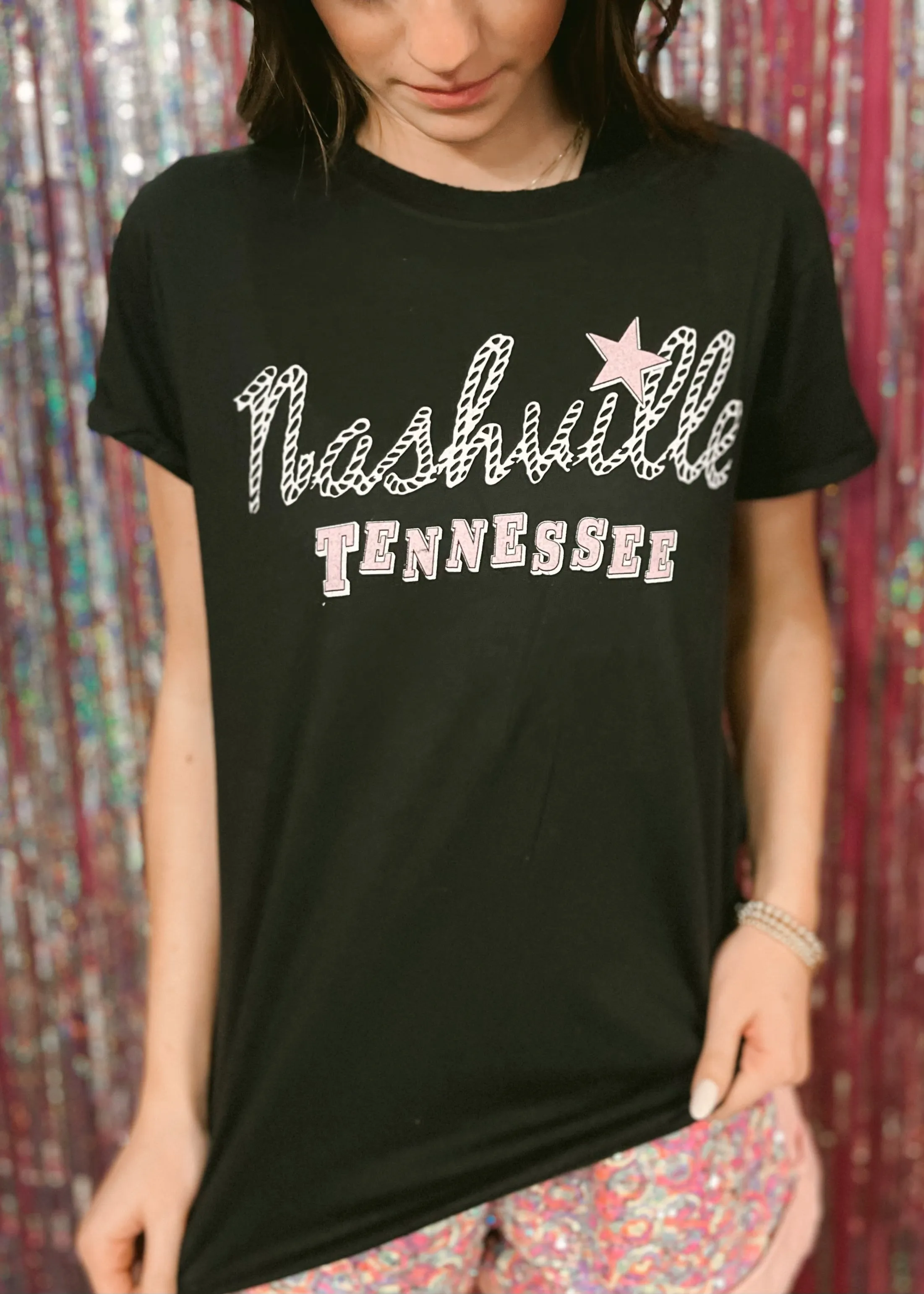 Recycled Karma Nashville T-Shirt, Black