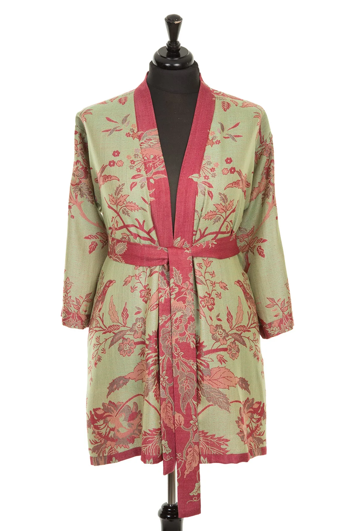 Reversible Kimono Jacket in Moss Rose