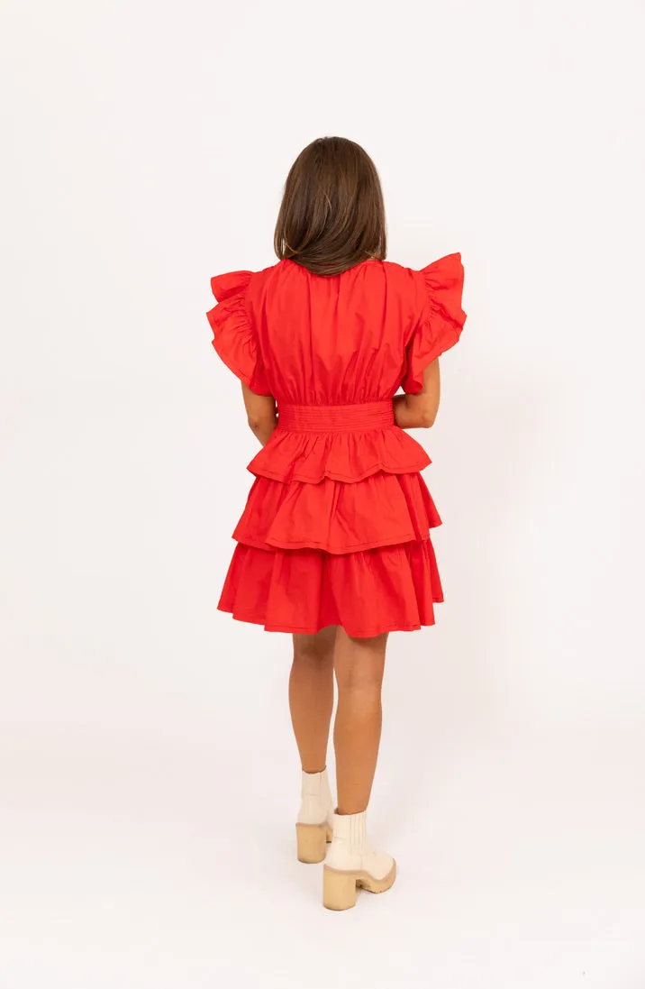 Ruffle Wrap Dress