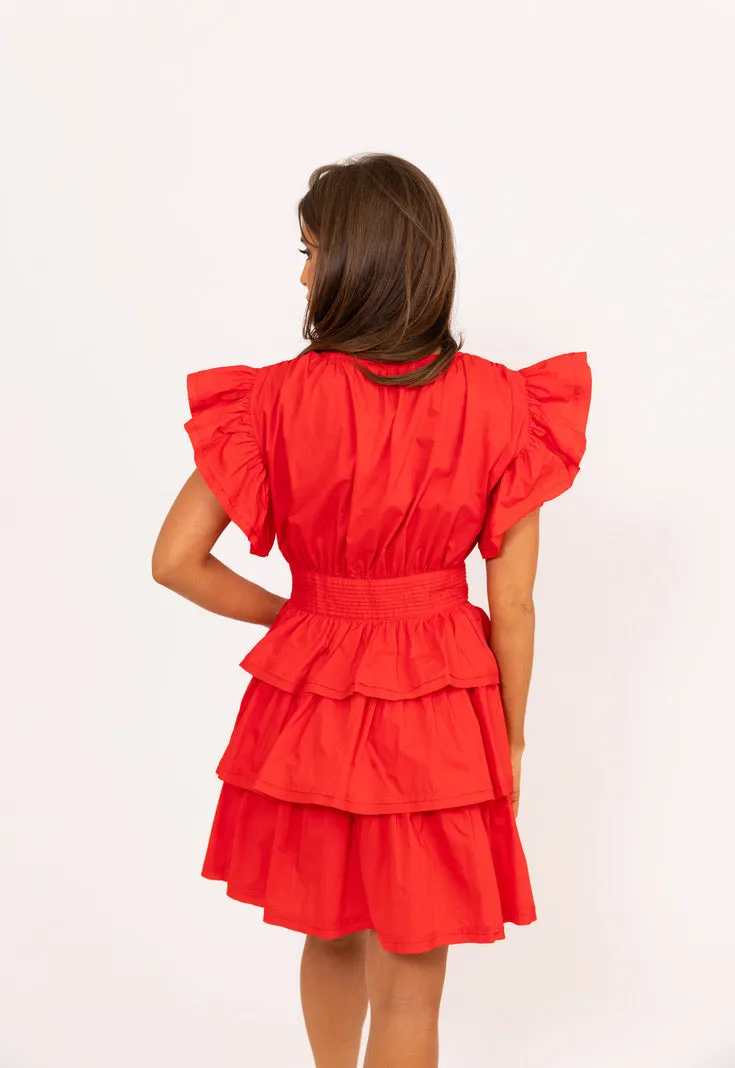 Ruffle Wrap Dress