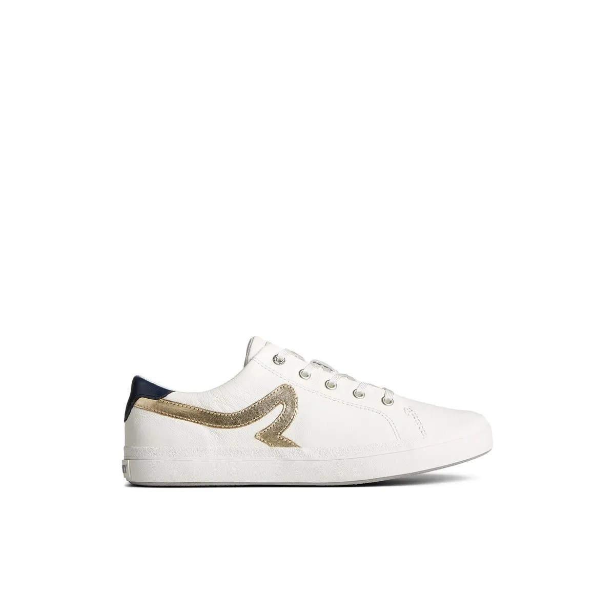 Sandy Leather Metallic Sneaker