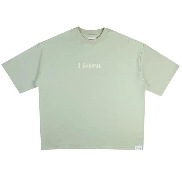 Spearmint Contrast Logo Tee - Shop with Confidence at Listen