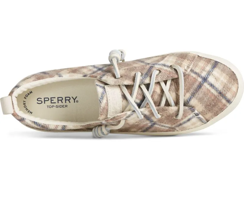 Sperry Womens Crest Vibe Plaid Wool Sneakers