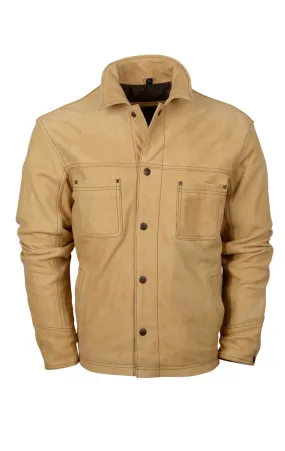 STS Ranchwear Mens Bowie Nubuck Tan Leather Leather Jacket