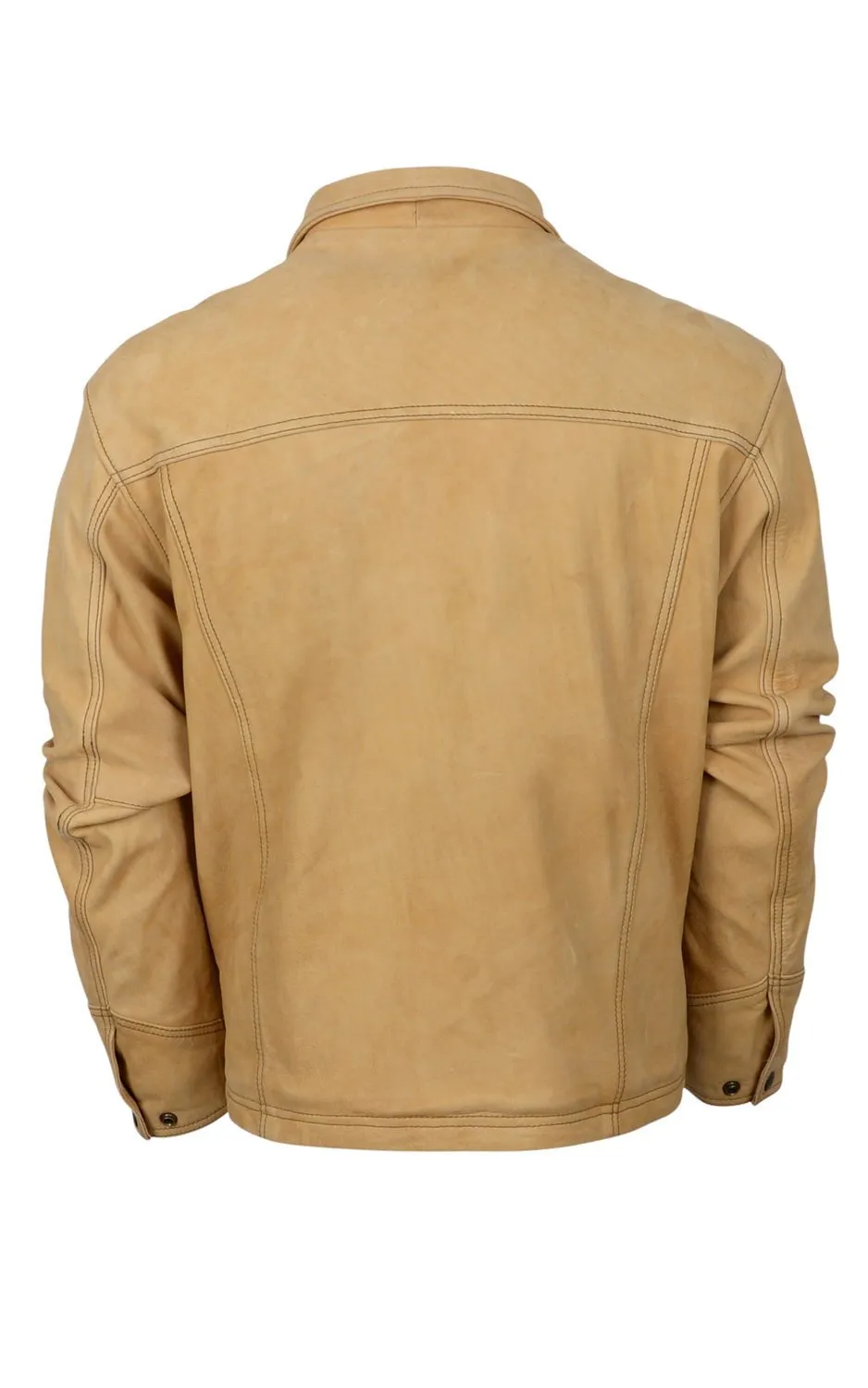 STS Ranchwear Mens Bowie Nubuck Tan Leather Leather Jacket