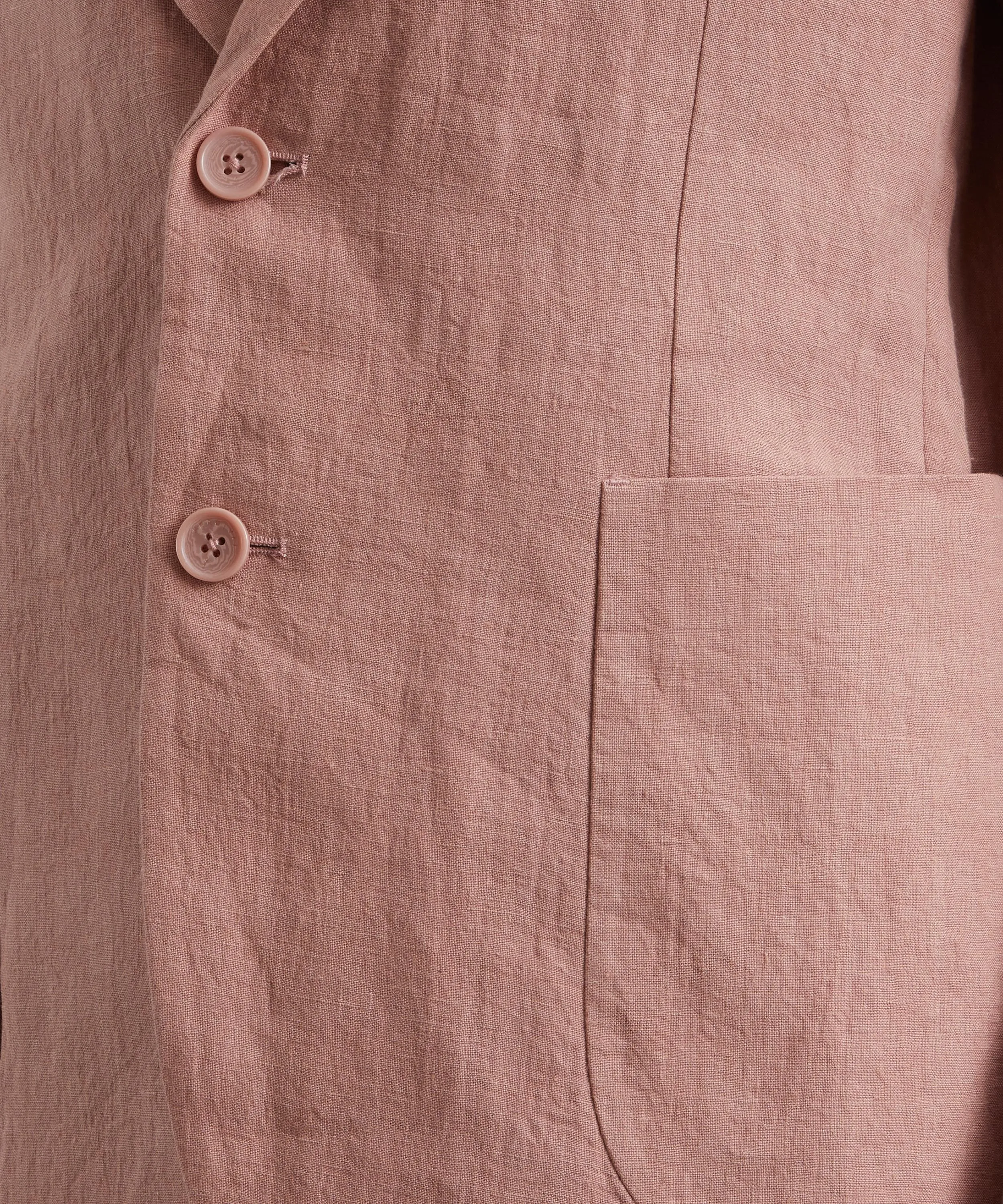 Tailored Linen Blazer in Salmon Pink 