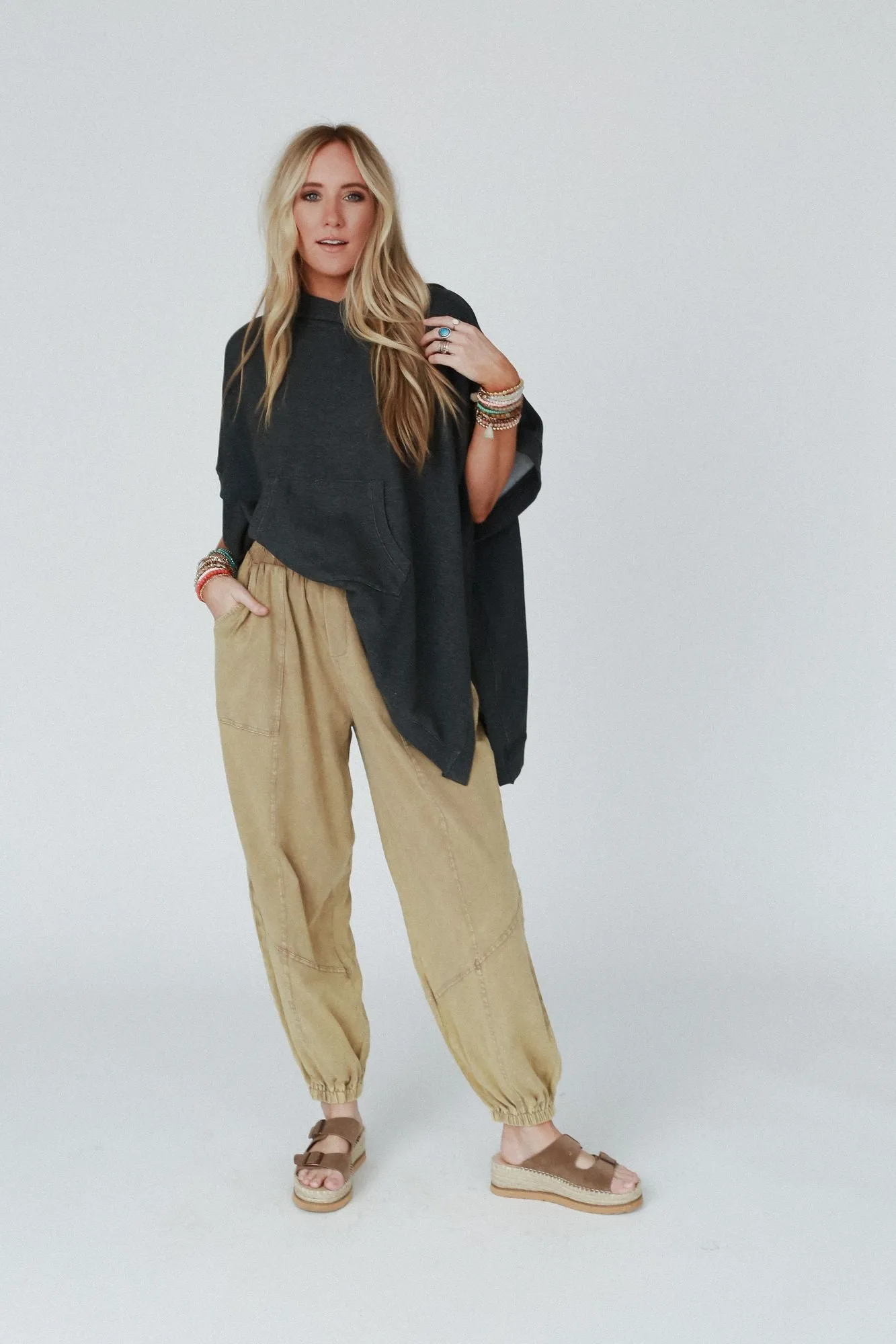 Tranquil Tide Taupe Jogger Pants