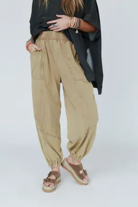 Tranquil Tide Taupe Jogger Pants