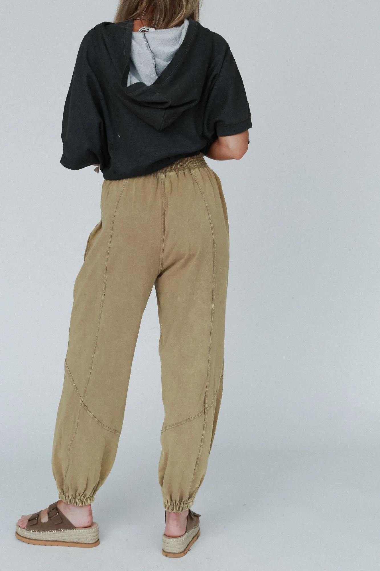 Tranquil Tide Taupe Jogger Pants