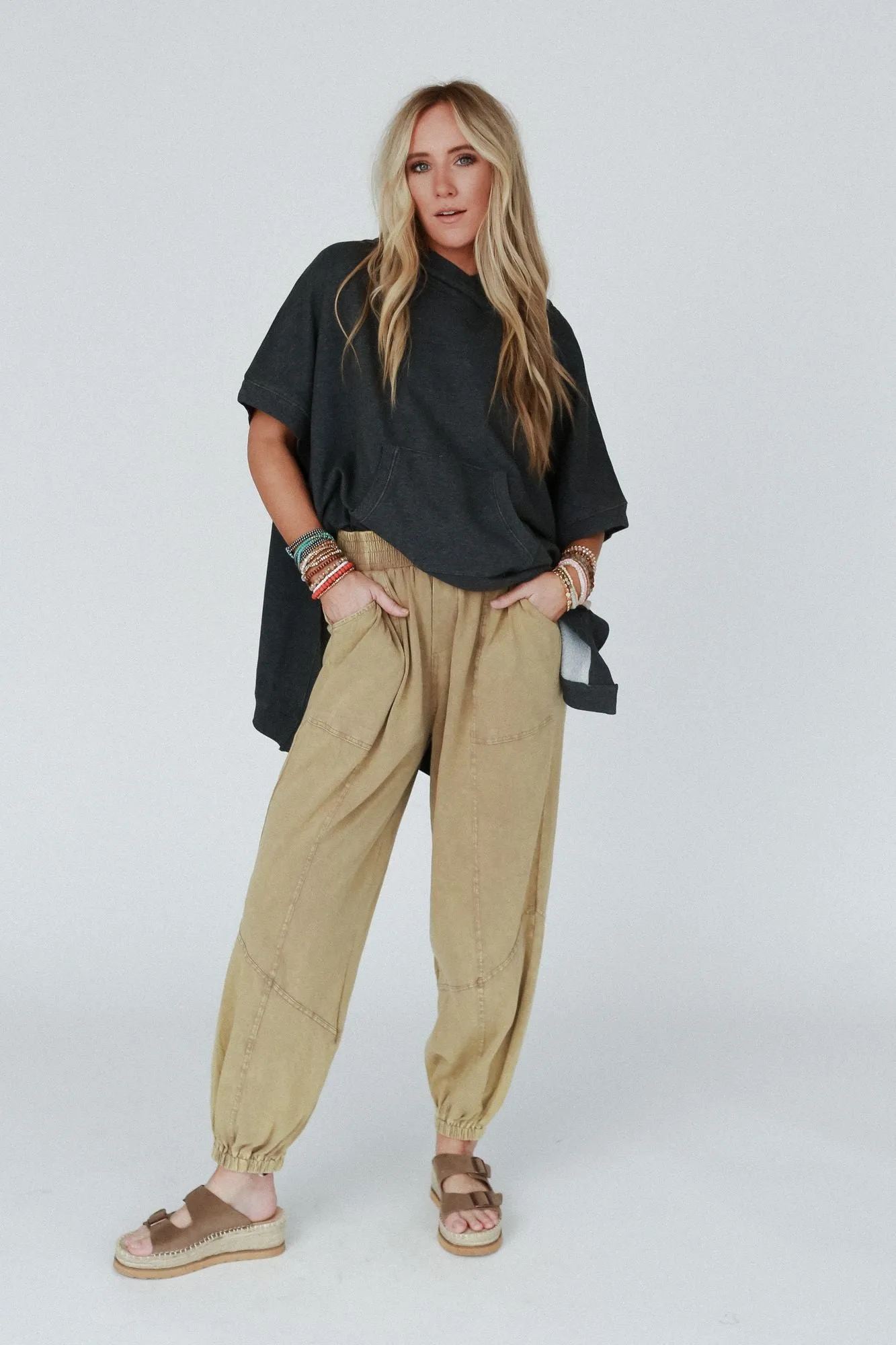 Tranquil Tide Taupe Jogger Pants