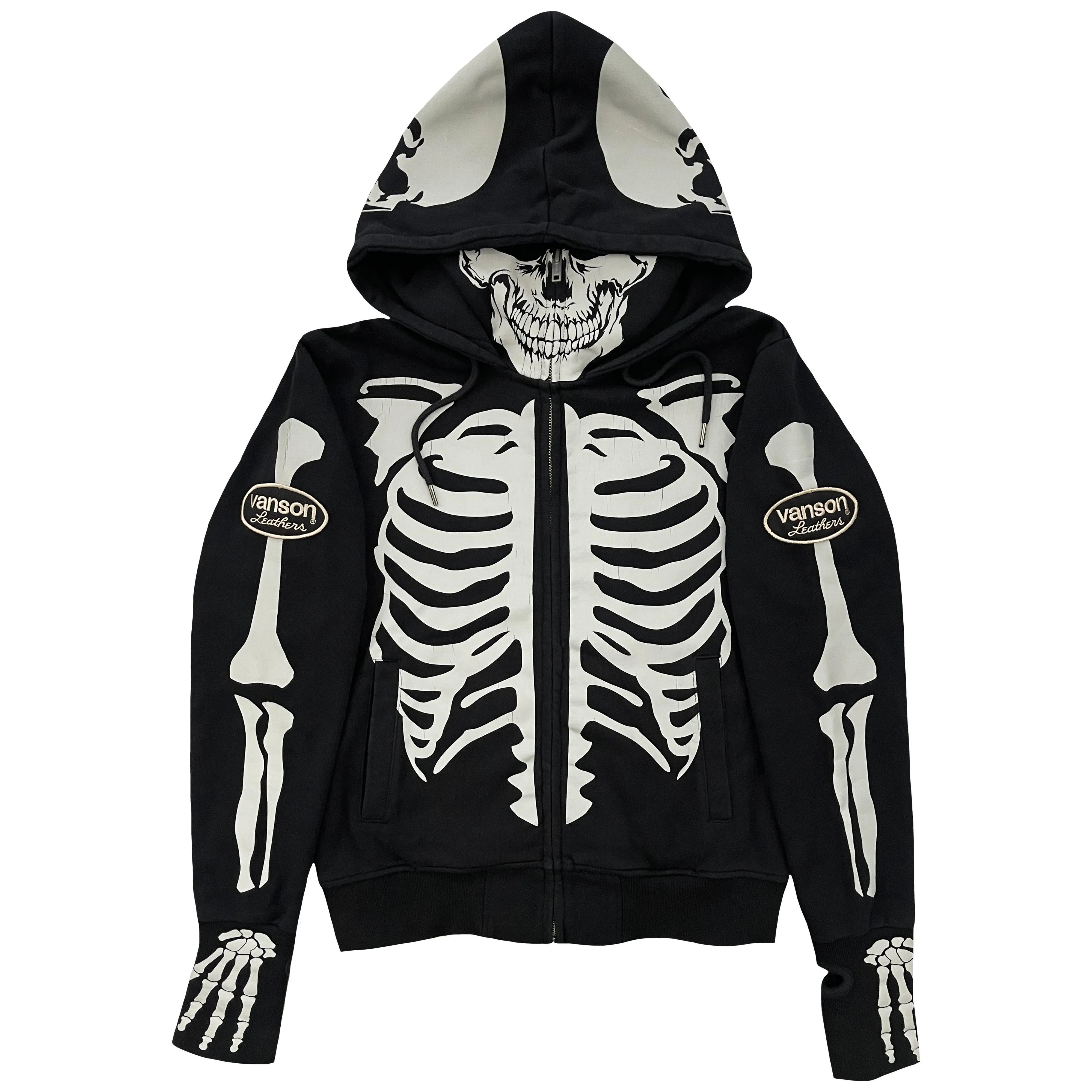 Vanson Leathers Skeleton Hoodie