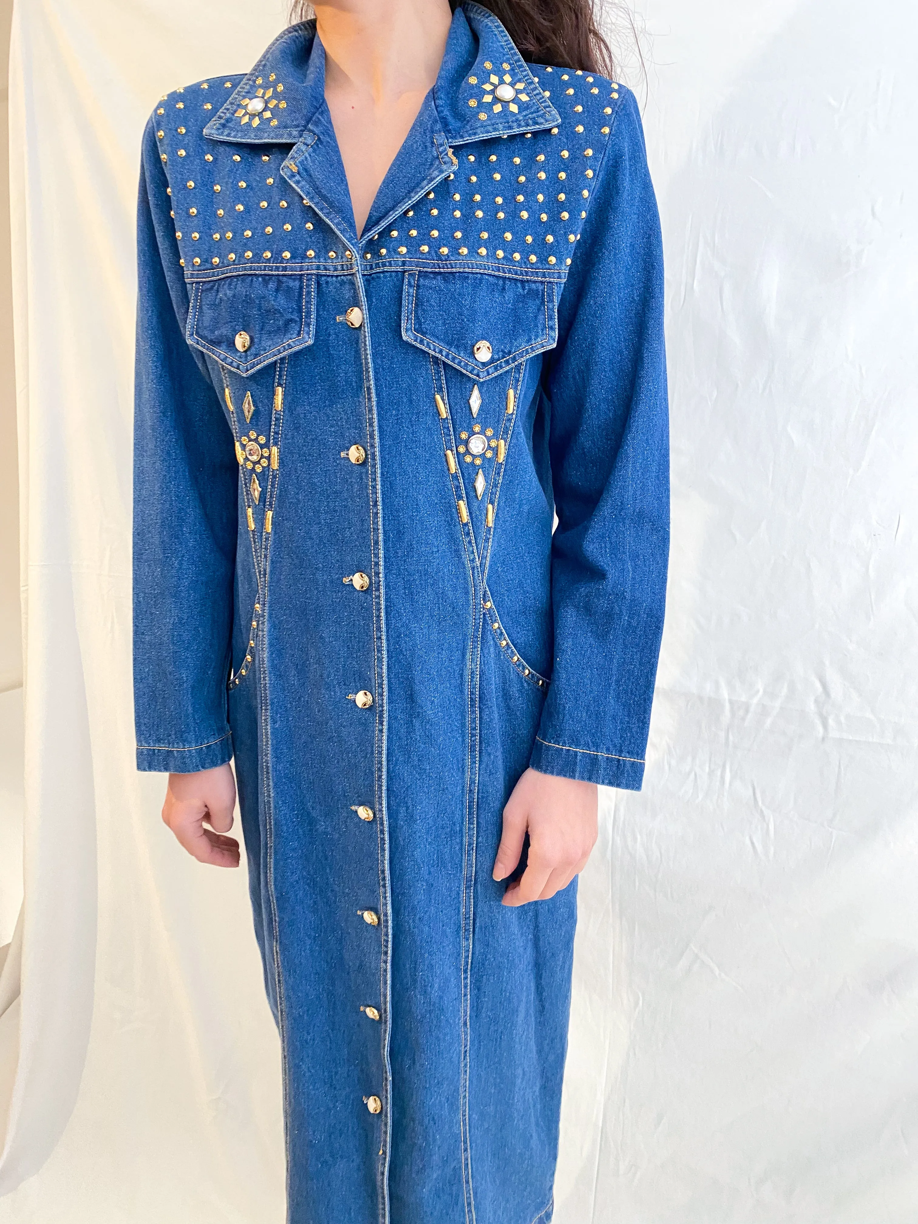 Vintage Denim Dress Jacket