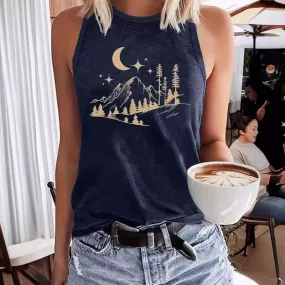 Women's Racerback Tank Tops Tank Tops Printing Streetwear Star Moon